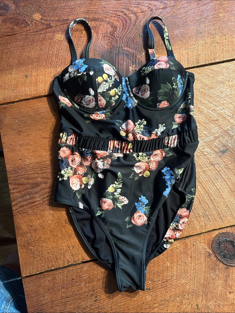 Albion Fit "The Duchess" one-piece swimsuit "Le Fleur" print